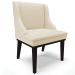 Cadeira Decorativa Sala de Jantar Base Fixa de Madeira Firenze PU Bege/Preto G19 - Gran Belo