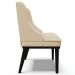 Cadeira Decorativa Sala de Jantar Base Fixa de Madeira Firenze PU Bege/Preto G19 - Gran Belo