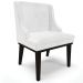 Cadeira Decorativa Sala de Jantar Base Fixa de Madeira Firenze PU Branco Brilho/Preto G19 - Gran Belo