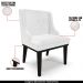 Cadeira Decorativa Sala de Jantar Base Fixa de Madeira Firenze PU Branco Brilho/Preto G19 - Gran Belo