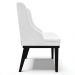 Cadeira Decorativa Sala de Jantar Base Fixa de Madeira Firenze PU Branco Brilho/Preto G19 - Gran Belo
