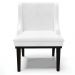Cadeira Decorativa Sala de Jantar Base Fixa de Madeira Firenze PU Branco Brilho/Preto G19 - Gran Belo
