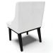 Cadeira Decorativa Sala de Jantar Base Fixa de Madeira Firenze PU Branco Brilho/Preto G19 - Gran Belo