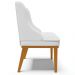 Cadeira Decorativa Sala de Jantar Base Fixa de Madeira Firenze PU Branco Fosco/Castanho G19 - Gran Belo