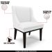 Cadeira Decorativa Sala de Jantar Base Fixa de Madeira Firenze PU Branco Fosco/Preto G19 - Gran Belo
