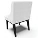 Cadeira Decorativa Sala de Jantar Base Fixa de Madeira Firenze PU Branco Fosco/Preto G19 - Gran Belo