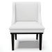 Cadeira Decorativa Sala de Jantar Base Fixa de Madeira Firenze PU Branco Fosco/Preto G19 - Gran Belo