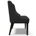 Cadeira Decorativa Sala de Jantar Base Fixa de Madeira Firenze PU Preto Fosco G19 - Gran Belo