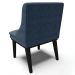 Cadeira Decorativa Sala de Jantar Base Fixa de Madeira Firenze Suede Azul Marinho/Preto G19 - Gran Belo