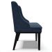 Cadeira Decorativa Sala de Jantar Base Fixa de Madeira Firenze Suede Azul Marinho/Preto G19 - Gran Belo