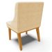 Cadeira Decorativa Sala de Jantar Base Fixa de Madeira Firenze Suede Bege/Castanho G19 - Gran Belo
