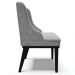 Cadeira Decorativa Sala de Jantar Base Fixa de Madeira Firenze Suede Cinza/Preto G19 - Gran Belo