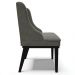 Cadeira Decorativa Sala de Jantar Base Fixa de Madeira Firenze Suede Grafite/Preto G19 - Gran Belo