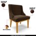 Cadeira Decorativa Sala de Jantar Base Fixa de Madeira Firenze Suede Marrom/Castanho G19 - Gran Belo