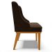 Cadeira Decorativa Sala de Jantar Base Fixa de Madeira Firenze Suede Marrom/Castanho G19 - Gran Belo