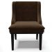 Cadeira Decorativa Sala de Jantar Base Fixa de Madeira Firenze Suede Marrom/Preto G19 - Gran Belo