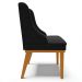 Cadeira Decorativa Sala de Jantar Base Fixa de Madeira Firenze Suede Preto/Castanho G19 - Gran Belo