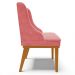 Cadeira Decorativa Sala de Jantar Base Fixa de Madeira Firenze Suede Rose/Castanho G19 - Gran Belo