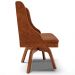 Cadeira Decorativa Sala de Jantar Base Giratória de Madeira Firenze PU Nozes/Natural G19 - Gran Belo