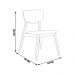 Cadeira Decorativa Sala de Jantar Madeira Maciça Lang Linho Off White/Mel G13 - Gran Belo