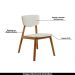 Cadeira Decorativa Sala de Jantar Madeira Maciça Lang Linho Off White/Mel G13 - Gran Belo