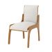Cadeira Decorativa Sala de Jantar Madeira Maciça Pedri Linho Off White/Imbuia G42 - Gran Belo