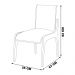 Cadeira Decorativa Sala de Jantar Madeira Maciça Pedri Linho Off White/Imbuia G42 - Gran Belo