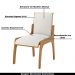 Cadeira Decorativa Sala de Jantar Madeira Maciça Pedri Linho Off White/Imbuia G42 - Gran Belo