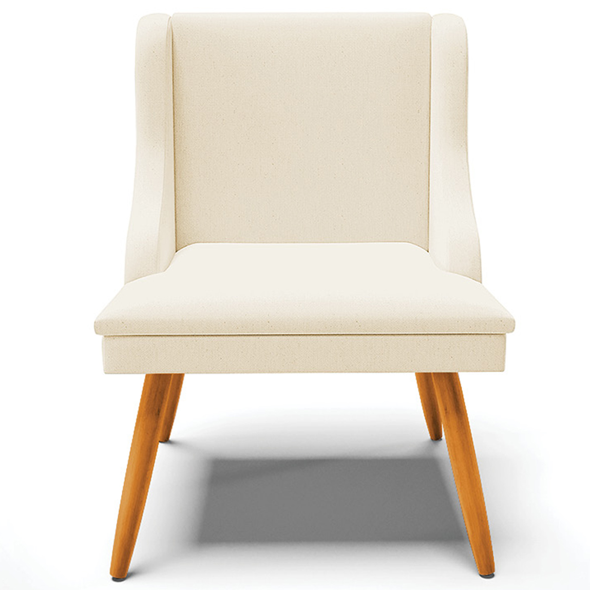 Cadeira Decorativa Sala de Jantar Pés Palito de Madeira Firenze Linho Bege/Natural G19 - Gran Belo