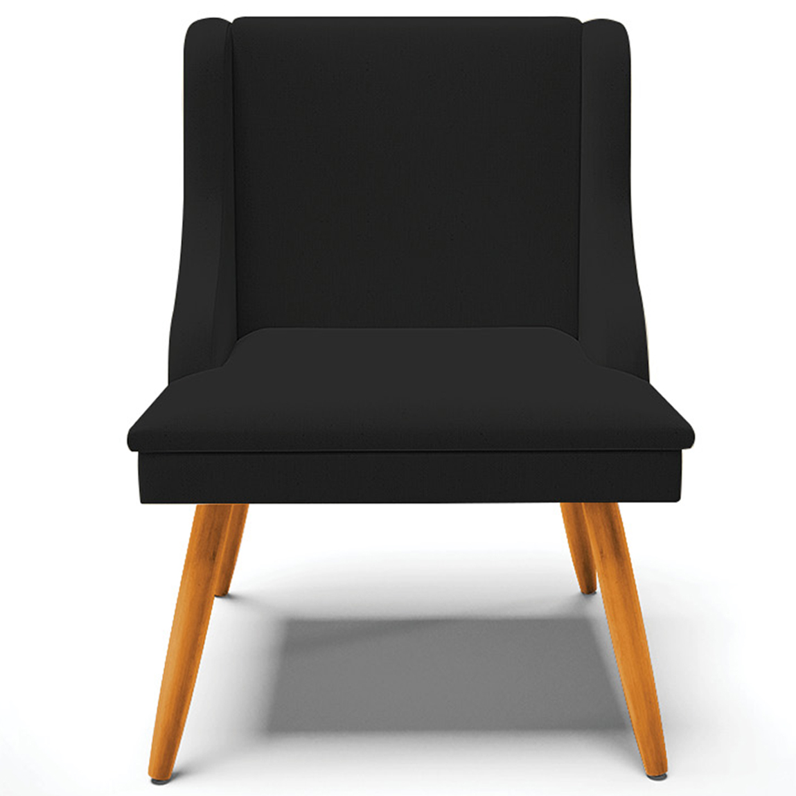Cadeira Decorativa Sala de Jantar Pés Palito de Madeira Firenze Linho Preto/Natural G19 - Gran Belo