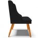 Cadeira Decorativa Sala de Jantar Pés Palito de Madeira Firenze Linho Preto/Natural G19 - Gran Belo