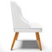 Cadeira Decorativa Sala de Jantar Pés Palito de Madeira Firenze PU Branco Fosco/Natural G19 - Gran Belo