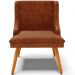 Cadeira Decorativa Sala de Jantar Pés Palito de Madeira Firenze PU Nozes/Natural G19 - Gran Belo