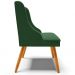 Cadeira Decorativa Sala de Jantar Pés Palito de Madeira Firenze Veludo Verde/Natural G19 - Gran Belo