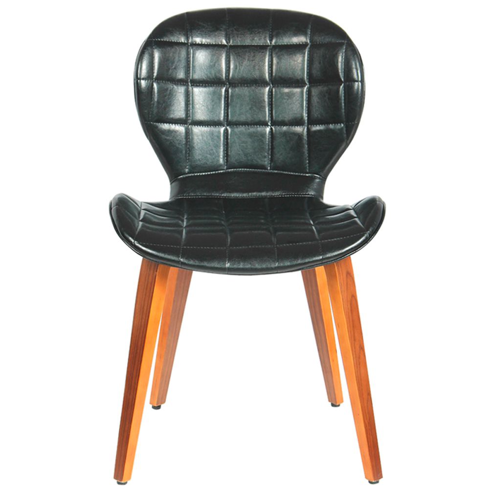 Cadeira Decorativa de Escritório Recepção GranClass PU Sintético Preto G56 - Gran Belo