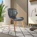 Cadeira Decorativa de Escritório Recepção GranClass PU Sintético Preto G56 - Gran Belo