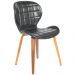 Cadeira Decorativa de Escritório Recepção GranClass PU Sintético Preto G56 - Gran Belo