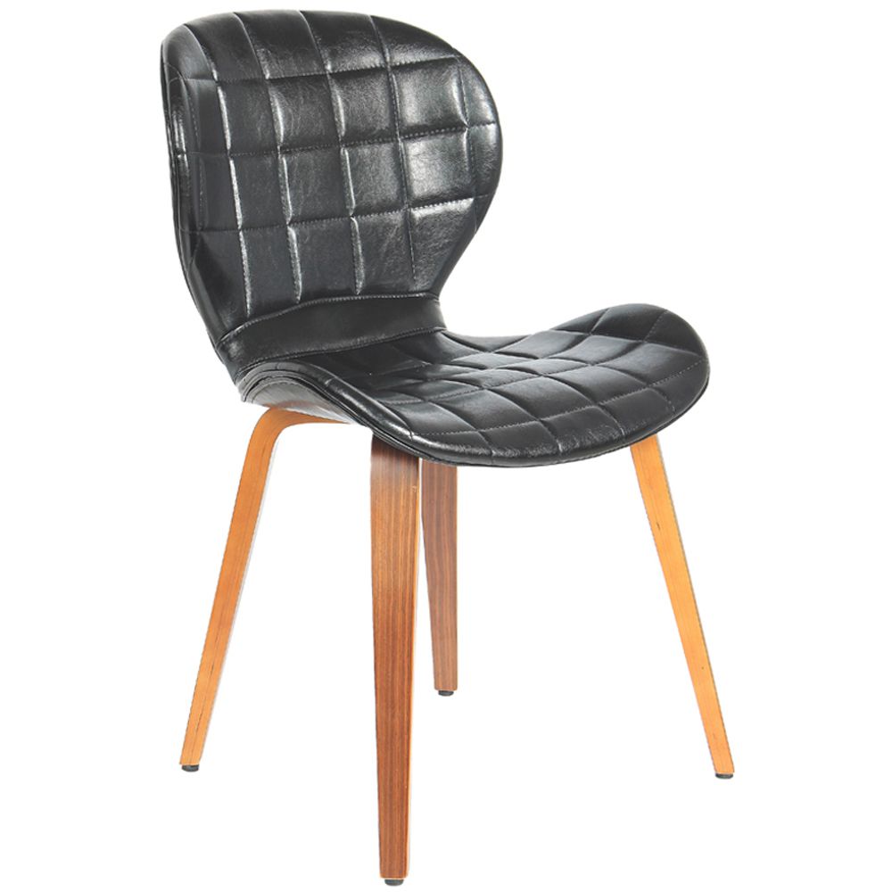 Cadeira Decorativa de Escritório Recepção GranClass PU Sintético Preto G56 - Gran Belo