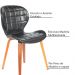 Cadeira Decorativa de Escritório Recepção GranClass PU Sintético Preto G56 - Gran Belo