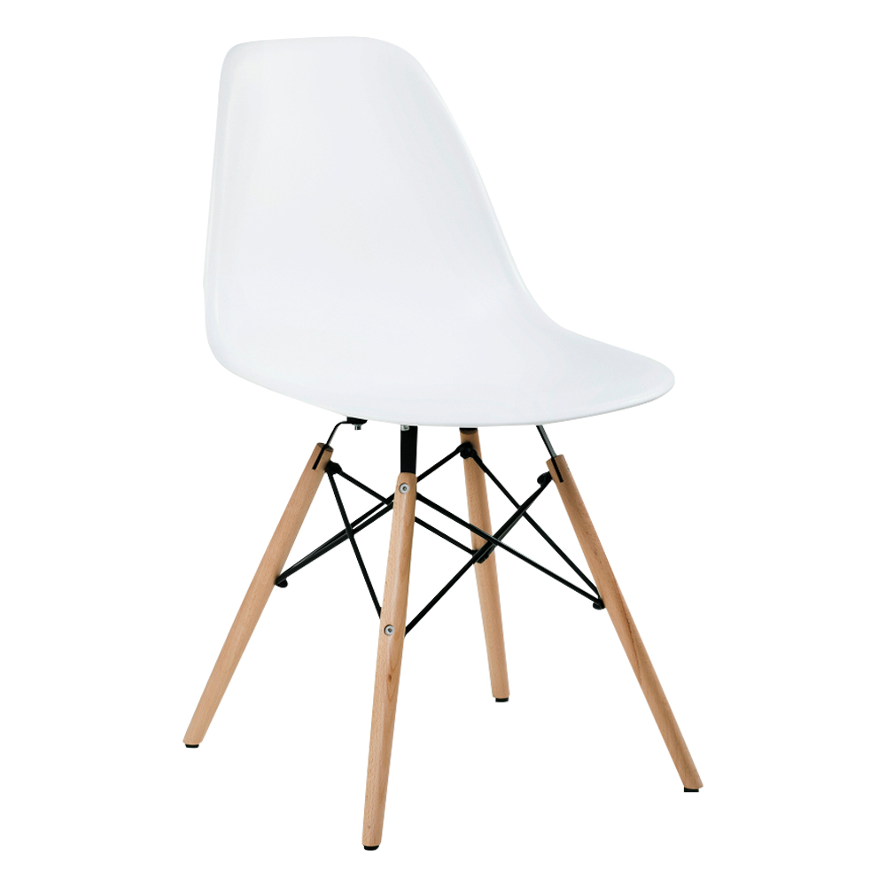 Cadeira Decorativa para Sala e Cozinha Garabit Branco G04 - Gran Belo