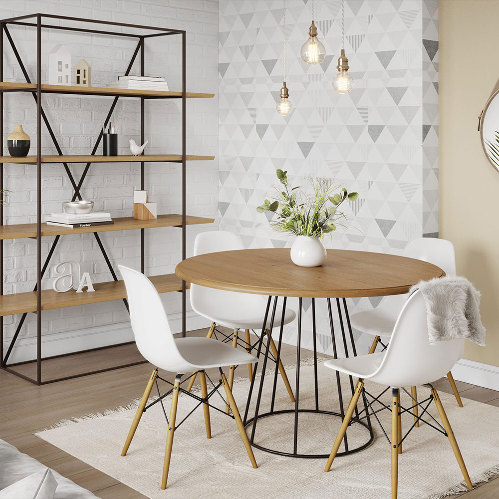 Cadeira Decorativa para Sala e Cozinha Garabit Branco G04 - Gran Belo
