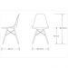 Cadeira Eiffel Charles Eames de Plástico Reciclável Branca com Base de Madeira DSW L15 - Gran Belo