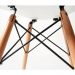 Cadeira Eiffel Charles Eames de Plástico Reciclável Branca com Base de Madeira DSW L15 - Gran Belo