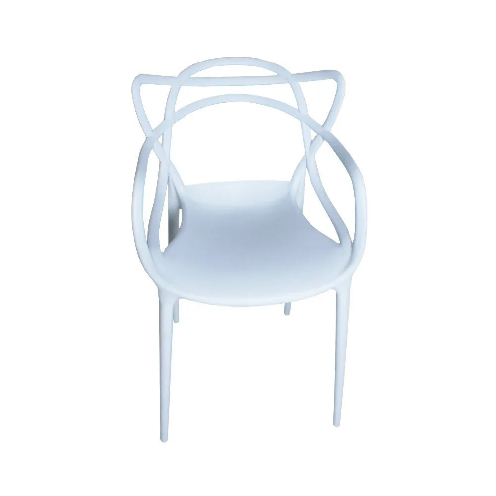 Cadeira Externa De PlásticoReciclável Decorativa Amsterdam Branco L15 - Gran Belo