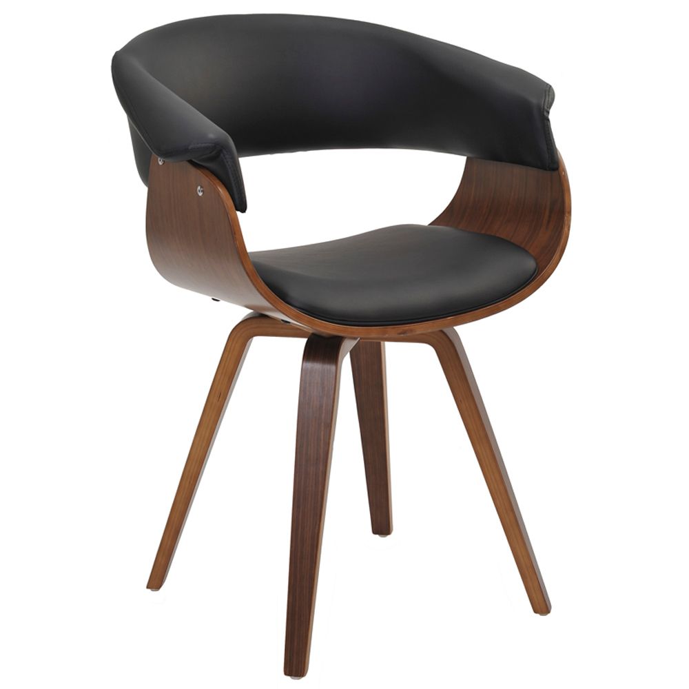 Cadeira Giratória Decorativa para Escritório Home Office Ohana PU Sintético Preto G56 - Gran Belo