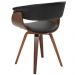 Cadeira Giratória Decorativa para Escritório Home Office Ohana PU Sintético Preto G56 - Gran Belo