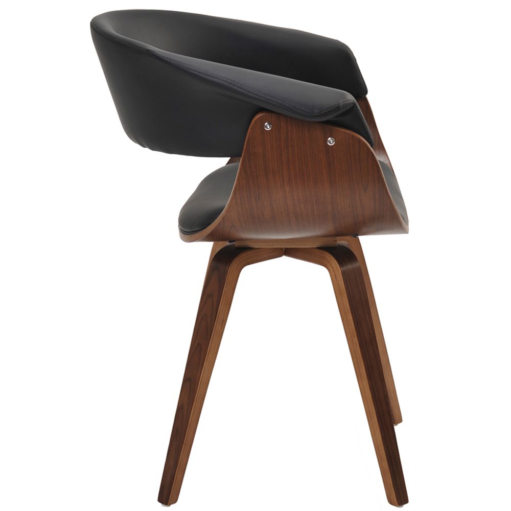 Cadeira Giratória Decorativa para Escritório Home Office Ohana PU Sintético Preto G56 - Gran Belo