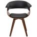 Cadeira Giratória Decorativa para Escritório Home Office Ohana PU Sintético Preto G56 - Gran Belo