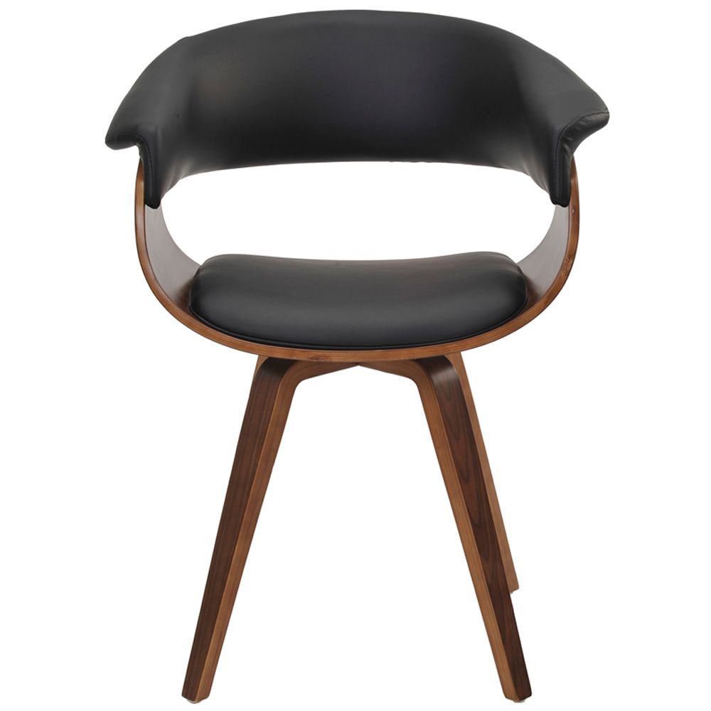 Cadeira Giratória Decorativa para Escritório Home Office Ohana PU Sintético Preto G56 - Gran Belo
