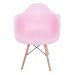 Cadeira Sala de Jantar Charles Melbourne com Base de Madeira Rosa L15 - Facthus
